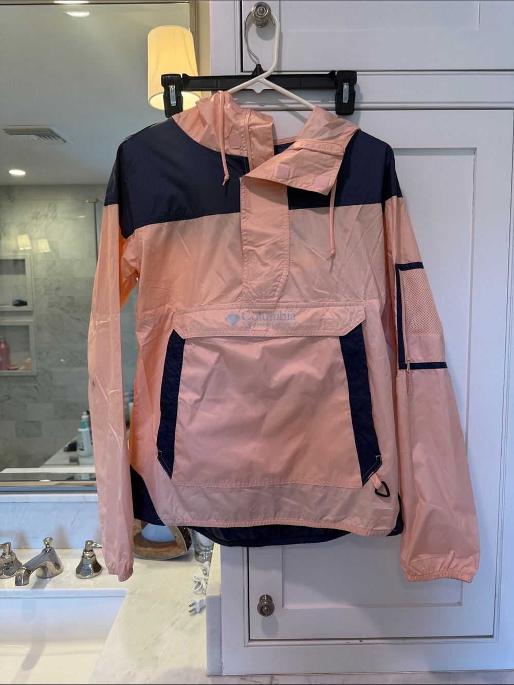 Columbia Women's Peach & Navy Anorak Utility Jacket